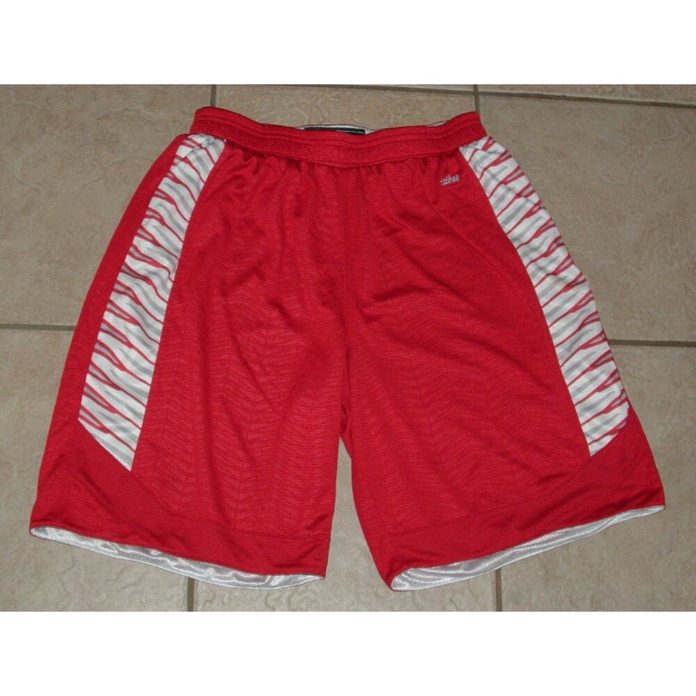 NWOT NEW Teen Boys Sz Large Red Elastic Waist Lined Mesh Athletic Shorts EASTBAY